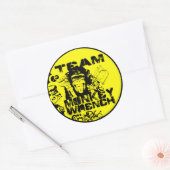 Team Monkey Wrench Ronde Sticker (Envelop)