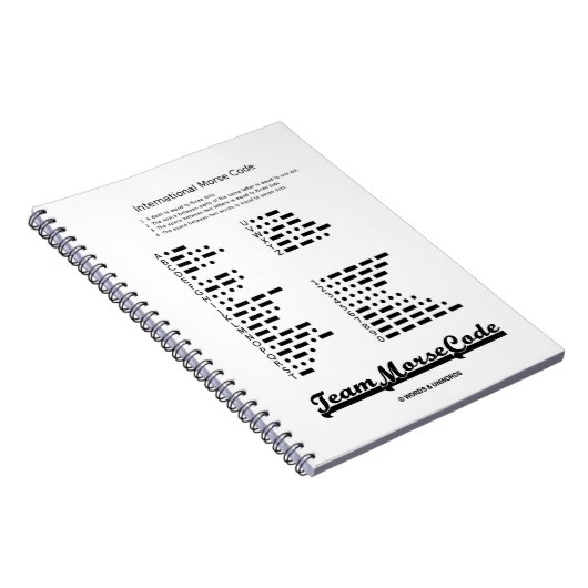 Team Morse Code (Communicatie Stippen en streepjes Notitieboek (Rechterzijde)