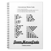 Team Morse Code (Communicatie Stippen en streepjes Notitieboek (Voorkant)