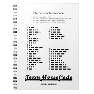 Team Morse Code (Communicatie Stippen en streepjes Notitieboek