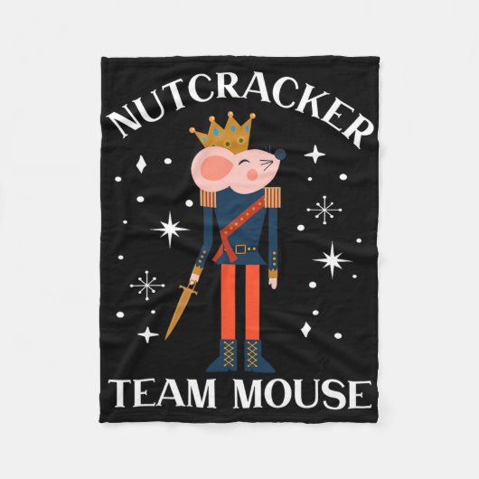 Team Mouse Nutcracker Christmas Dance Fun Soldier Fleece Deken (Voorkant)