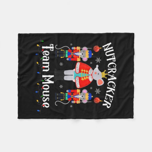 Team Mouse Nutcracker Christmas Dance Funny Soldie Fleece Deken (Voorkant (Horizontaal))