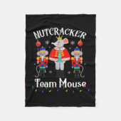 Team Mouse Nutcracker Christmas Dance Funny Soldie Fleece Deken (Voorkant)