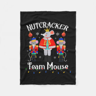 Team Mouse Nutcracker Christmas Dance Funny Soldie Fleece Deken