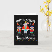 Team Mouse Nutcracker Christmas Dance Funny Soldie Kaart (Gele Bloem)