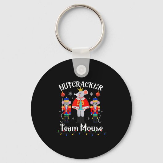 Team Mouse Nutcracker Christmas Dance Funny Soldie Sleutelhanger (Voorkant)