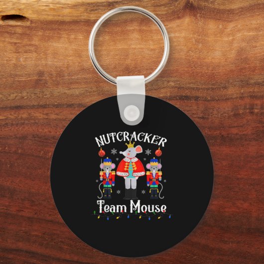 Team Mouse Nutcracker Christmas Dance Funny Soldie Sleutelhanger (Voorkant)