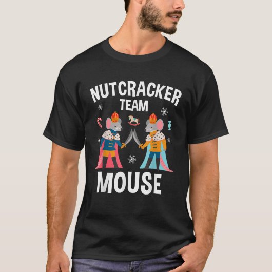 Team Mouse Nutcracker Christmas Dance Funny Soldie T-shirt (Voorkant)