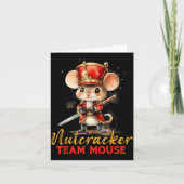 Team Mouse Nutcracker Christmas Dance Pajamas Kids Kaart (Voorkant)