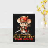 Team Mouse Nutcracker Christmas Dance Pajamas Kids Kaart (Gele Bloem)