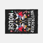 Team Mouse Nutcracker Shirt Christmas Dance Funny Fleece Deken (Voorkant (Horizontaal))