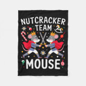 Team Mouse Nutcracker Shirt Christmas Dance Funny Fleece Deken (Voorkant)