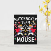 Team Mouse Nutcracker Shirt Christmas Dance Funny Kaart (Gele Bloem)