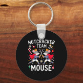 Team Mouse Nutcracker Shirt Christmas Dance Funny Sleutelhanger (Voorkant)