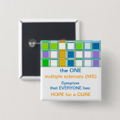 Team MS Awareness Buttons for multiple sclerosis (Voorkant /achterkant)