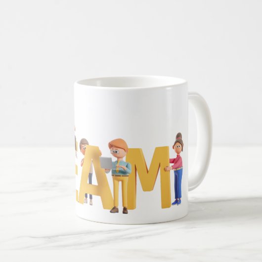 TEAM Mug – Fun & Motivational Design Koffiemok (Voorkant rechts)
