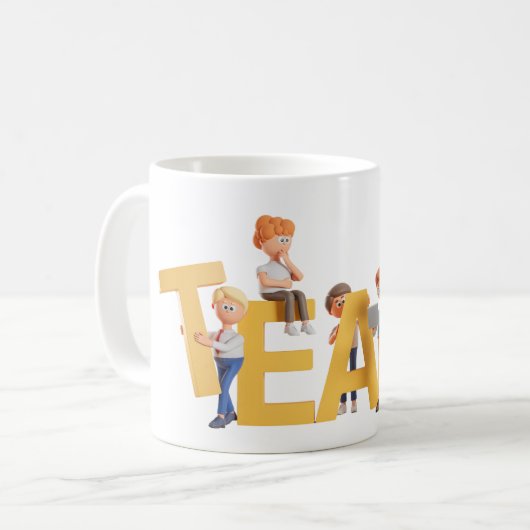TEAM Mug – Fun & Motivational Design Koffiemok (Voorkant links)