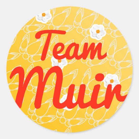 Team Muir Ronde Sticker (Voorkant)