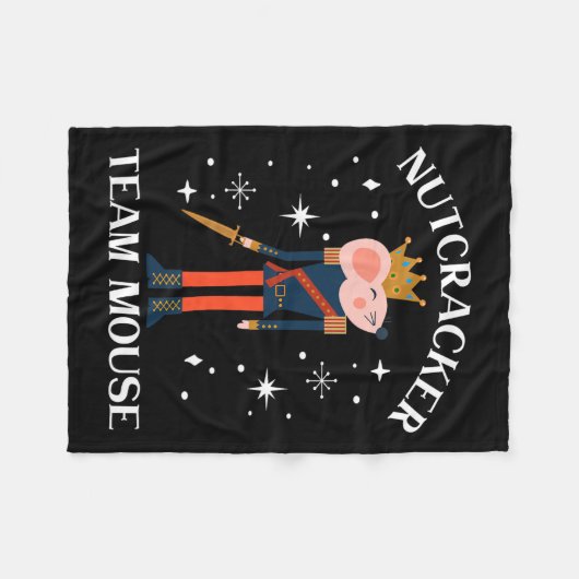 Team Muis Notenkraker Kerst Dans Fun Soldaat Fleece Deken (Voorkant (Horizontaal))