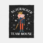 Team Muis Notenkraker Kerst Dans Fun Soldaat Fleece Deken (Voorkant)