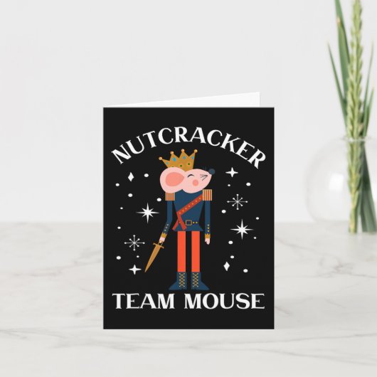 Team Muis Notenkraker Kerst Dans Fun Soldaat Kaart (Voorkant)
