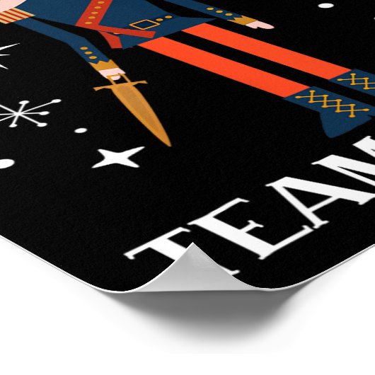 Team Muis Notenkraker Kerst Dans Fun Soldaat Poster (Hoek)