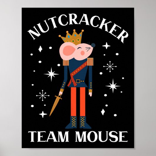 Team Muis Notenkraker Kerst Dans Fun Soldaat Poster (Voorkant)