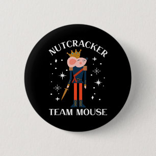Team Muis Notenkraker Kerst Dans Fun Soldaat Ronde Button 5,7 Cm