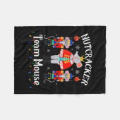 Team Muis Notenkraker Kerst Dans Grappige Soldaat Fleece Deken (Voorkant (Horizontaal))
