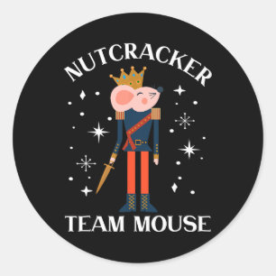 Team Muis Notenkraker Kerst Dans Plezier Soldaat  Ronde Sticker
