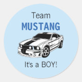 Team Mustang Stickers voor geslacht onthulling  (Voorkant)