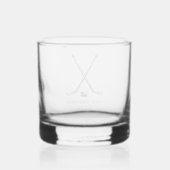 Team Naam Ice Hockey Giveaway Gepersonaliseerd Whisky Glas (Achterkant)