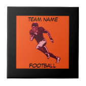 TEAM NAAM-SINAASAPPEL EN ZWART-FOOTBALL TOEVOEGEN TEGELTJE (Voorkant)