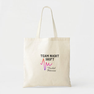 Team nacht dienst verpleegster dokter medisch naam tote bag