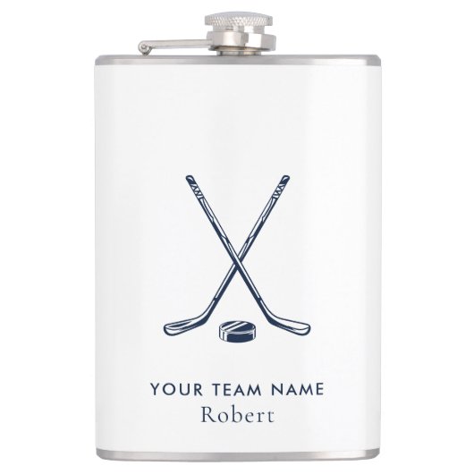Team Name Ice Hockey Giveaway Custom Heupfles (Voorkant)
