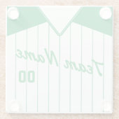 Team Name & Number Onderzetter Softball Baseball (Achterkant)