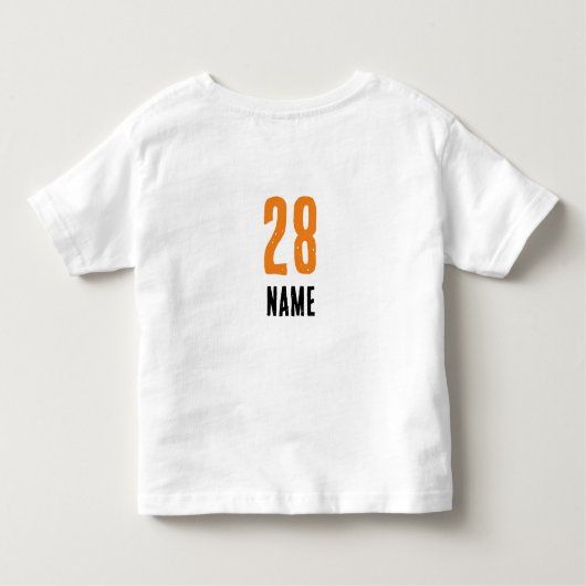[Team Name]'s Gridiron Blitzkrieg #28 Customizable Kinder Shirts (Achterkant)