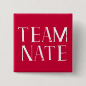 Team Nate Vierkante Button 5,1 Cm (Voorkant)