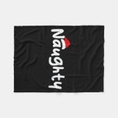 Team Naughty Funny Christmas Couple Matching Team  Fleece Deken (Voorkant (Horizontaal))