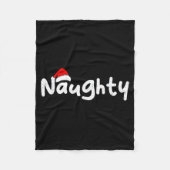 Team Naughty Funny Christmas Couple Matching Team  Fleece Deken (Voorkant)