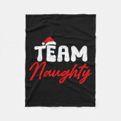 Team Naughty Funny Christmas Couple Matching Team  Fleece Deken (Voorkant)