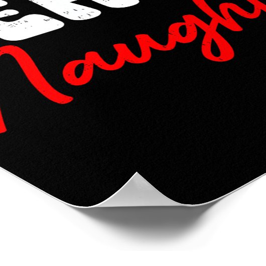 Team Naughty Funny Christmas Couple Matching Team  Poster (Hoek)