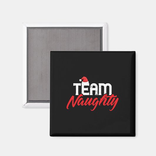 Team Naughty Funny Couple Matching Outfit Team Nic Magneet (Voorkant / Achterkant)
