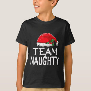 Team Naughty Funny Kerstpyjamas Santa Claus M T-shirt