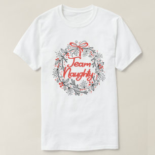 Team Naughty Funny Matching Couples T-shirt
