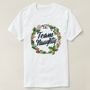 Team Naughty Funny Matching Couples T-shirt