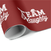 Team Naughty Funny Xmas Party Joke Humor Jongens Cadeaupapier (Rol Hoek)