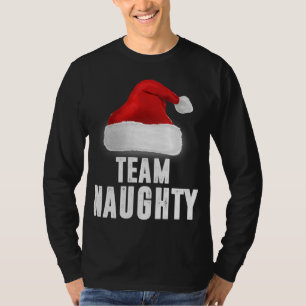 Team Naughty, grappige Kerstmis Pajama, Familie Ma T-shirt