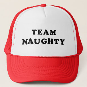Team Naughty kerst Trucker Hat Pet