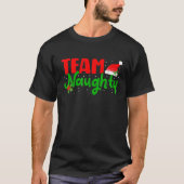Team Naughty Matching Couples kerstpyjama T-shirt (Voorkant)